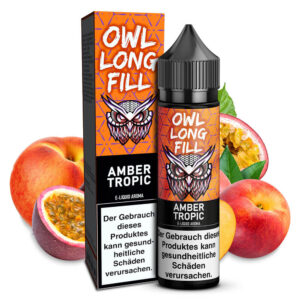 OWL Salt - Amber Tropic (Pfirsich Maracuja) – 10ml Aroma (Longfill)