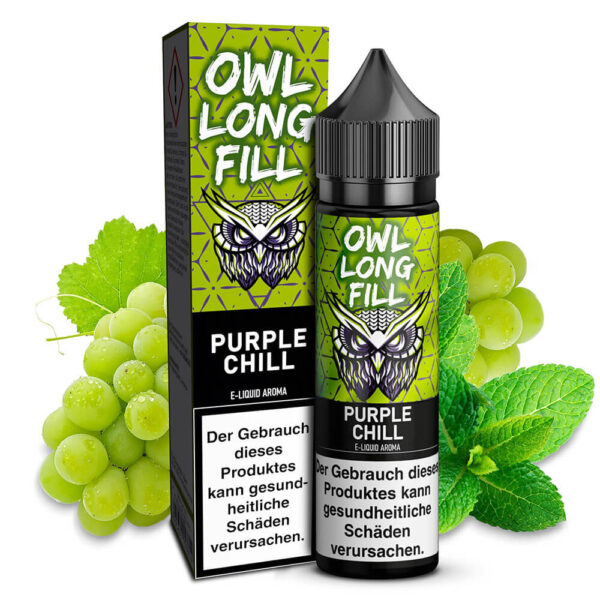 OWL Salt - Purple Chill (Traube Minze) – 10ml Aroma (Longfill)
