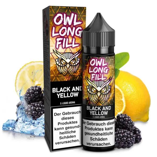 OWL Salt - Black & Yellow (Blackberry Lemon) – 10ml Aroma (Longfill)