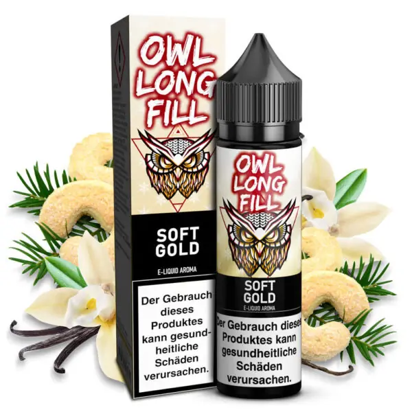 OWL Salt - Soft Gold (Vanillekipferl) – 10ml Aroma (Longfill)